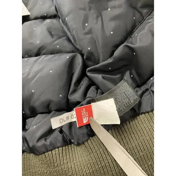 The North Face Women's Olive Green Bomber Jacket Cropped 600 Snow Size Medium - Picture 5 of 6